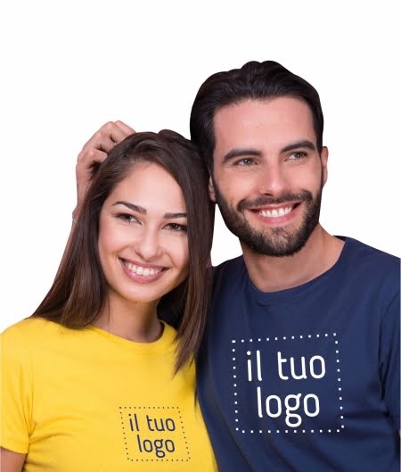 T-shirt colorata da uomo organica personalizzata