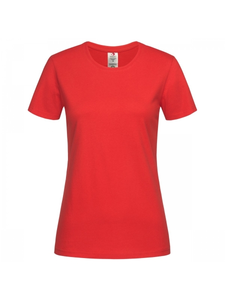 T-shirt Manica Corta Scollo a V Classica Donna Stedman