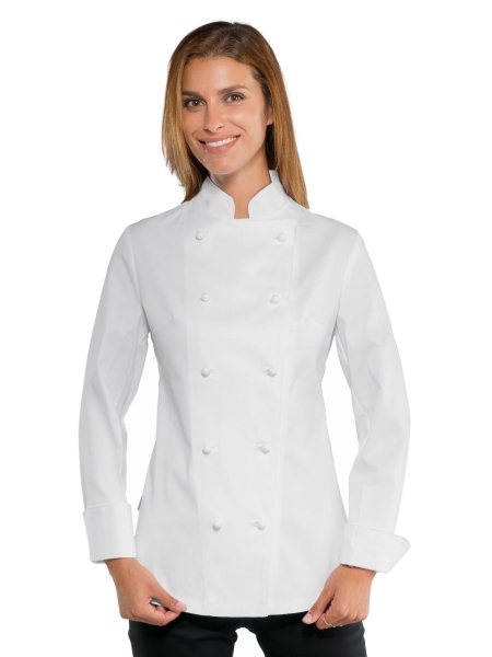Giacca cucina donna personalizzata Isacco Lady Chef 100% in cotone
