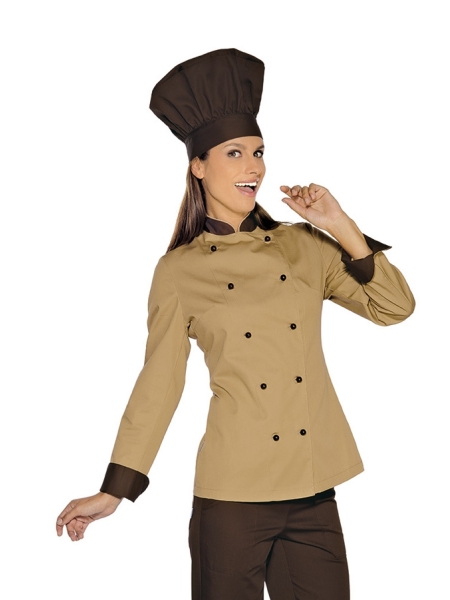 Giacca cuoca donna personalizzata Antipanico colorata Isacco
