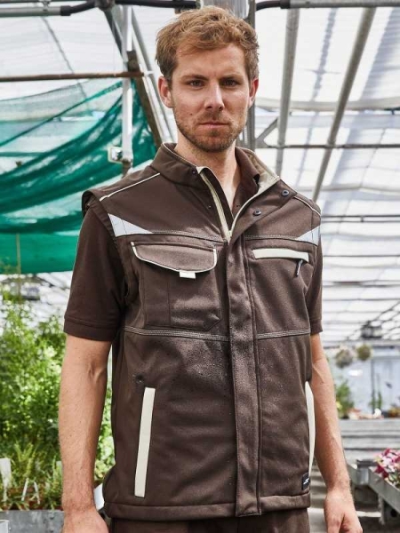 Gilet da lavoro in softshell personalizzato James & Nicholson Workwear Softshell Vest - Color