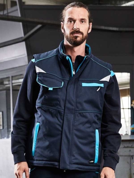 Gilet da lavoro personalizzato James & Nicholson Workwear Softshell Padded Vest - Color