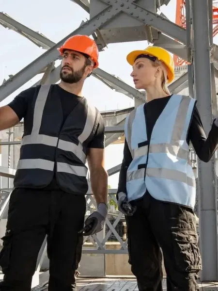 Gilet da lavoro alta visibilità con quattro fasce riflettenti Korntex Hannover