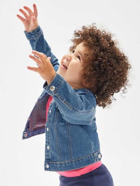 Giubbotto di jeans personalizzabile BabyBugz Baby Rocks Denim Jacket