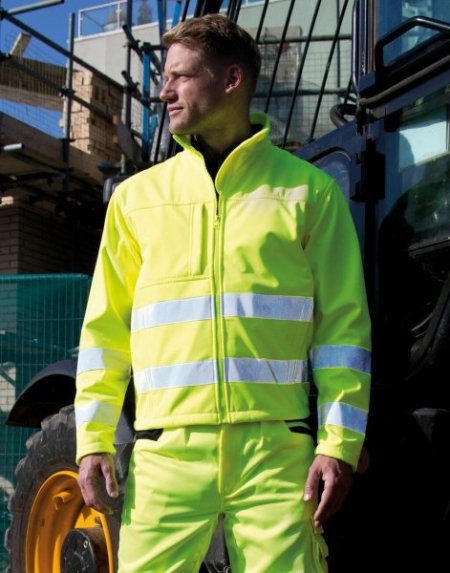 Giacca da lavoro alta visibilità Result Safe-Guard 3-Layer Hi-VIis Safety Softshell