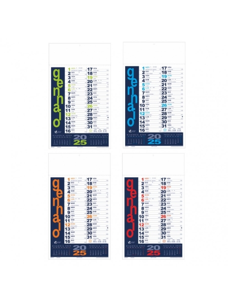 Stampa calendari olandesi personalizzati trimestrale 12 fogli