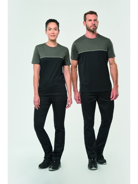 Magliette unisex personalizzate ecosostenibile WK. Designed To Work Collection Two-tone Line