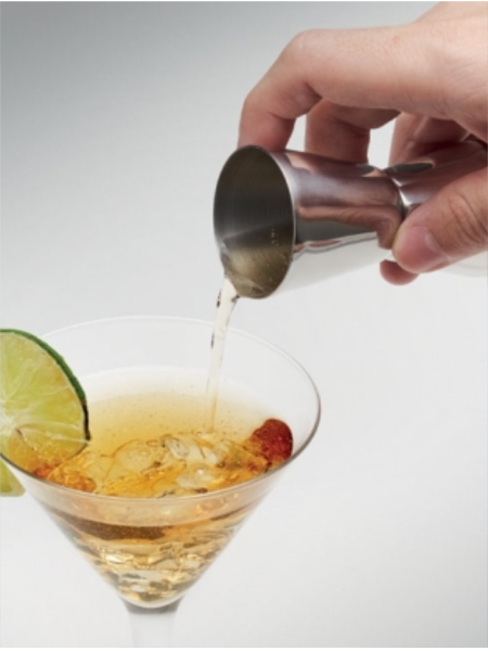 The bars tube jigger 15 - 45 ml misurino cocktail, qualità