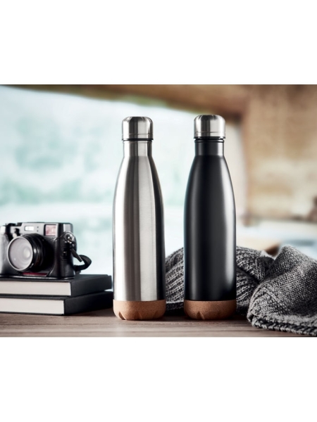 Thermos doppio strato 500ml in acciaio inossidabile e sughro