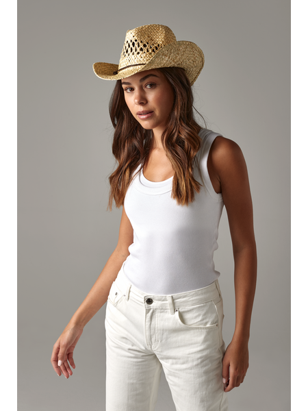 Cappello cowboy in paglia Beechfield Straw Cowboy Hat