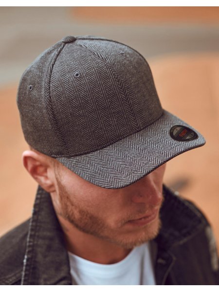 Cappellino baseball 6 pannelli personalizzabile Flexfit Herringbone Melage Cap