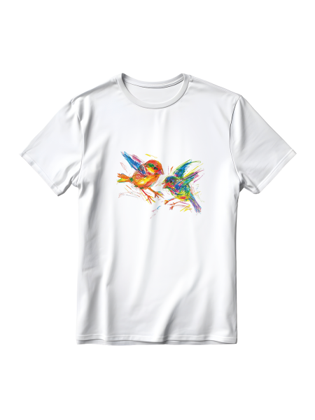 Magliette divertenti unisex personalizzate Two Birds