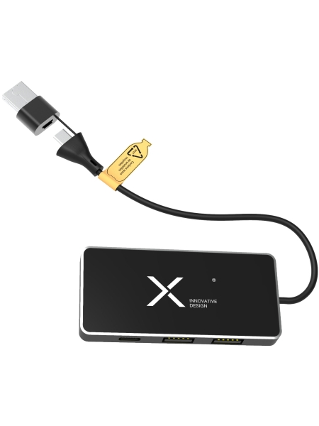 Hub USB 8 in 1 con doppio ingresso e 6 porte SCX.design H20