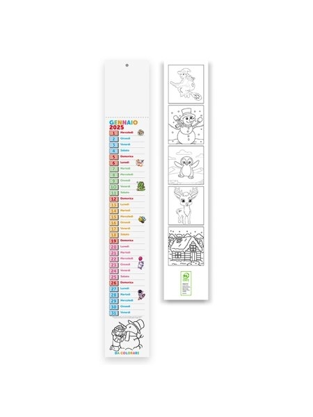 Calendario silhouette personalizzato Slim Baby 7 x 47 cm