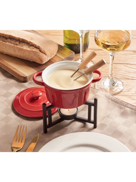 Set fonduta in ceramica 300 ml personalizzabile