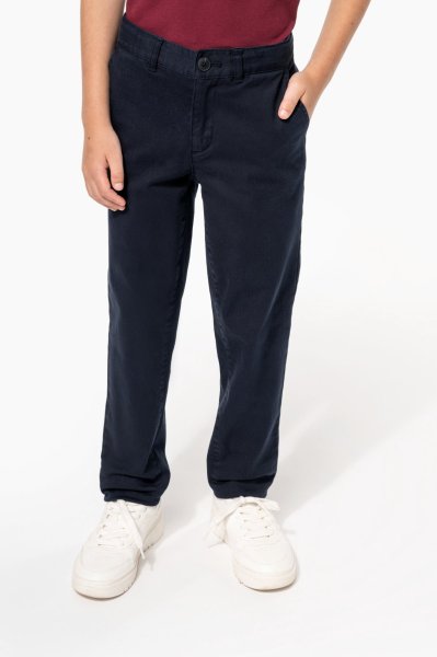 Pantaloni bambino personalizzabile Kariban Chino Trousers