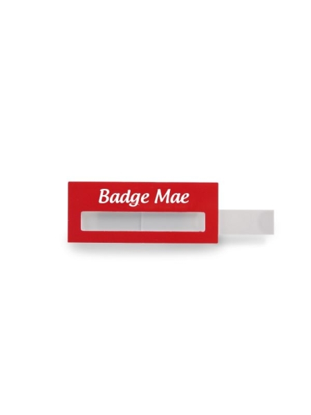 Badge portanome Mae rettangolare 7,4 x 2 cm con Doming