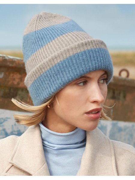 Cappellino invernale personalizzabile Beechfield Colour Block Beanie