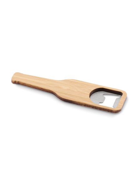 Apribottiglie in acciaio inox e bamboo Buper