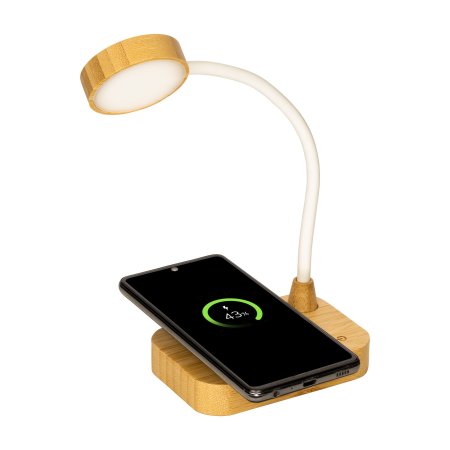 Lampada con caricabatteria wireless personalizzabile Bamboo Light