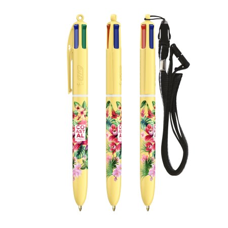 Penna a sfera BIC® 4 Colours® Pastel Lanyard