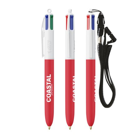 Penna a sfera BIC® 4 Colours Soft Lanyard