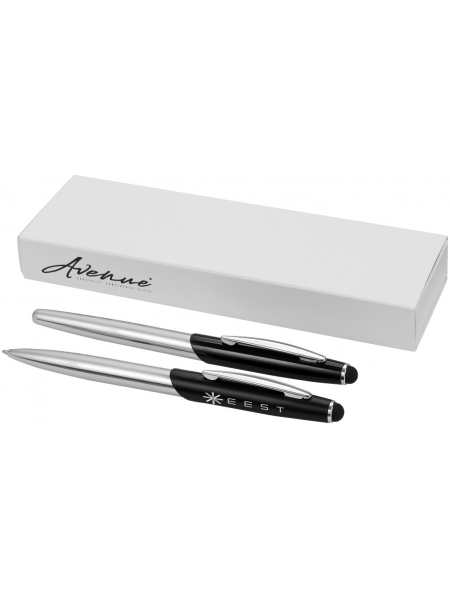 Set regalo con penna a sfera e portafoglio Encore (Nero, Bronzo, Plastica  di Poliuretano, 152g) come gadget personalizzati su