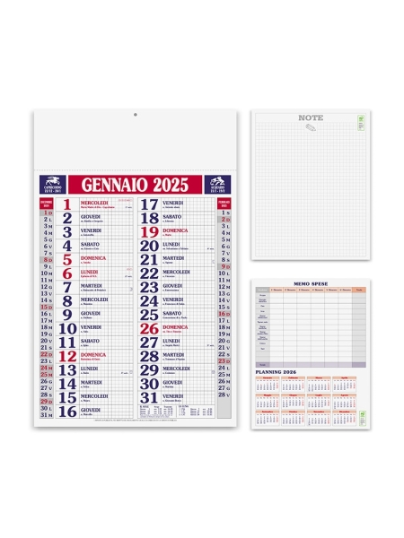 Calendario Olandese personalizzato Quadrettato 29 x 47 cm