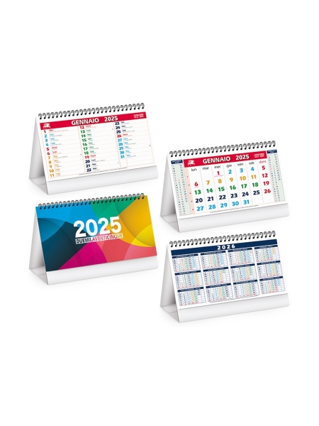 Calendari da tavolo personalizzati Color Mix 19 x 14,5 cm