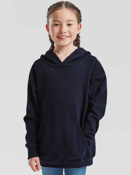 Felpa bambino personalizzata Fruit of the Loom Lightweight Hooded Sweat