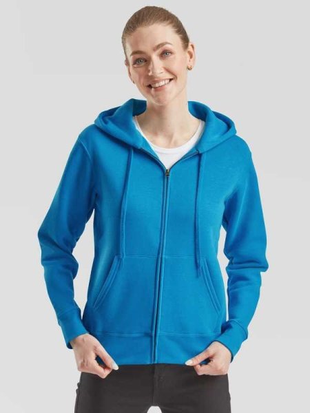 Felpa donna personalizzata Fruit of the Loom Premium Hooded Sweat Jacket