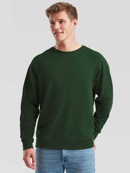 Felpa da uomo Fruit of the Loom personalizzata Lightweight Raglan Sweat