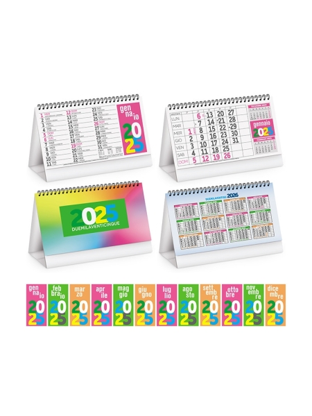 Calendario da tavolo personalizzato Color Table 19 x 14,5 cm